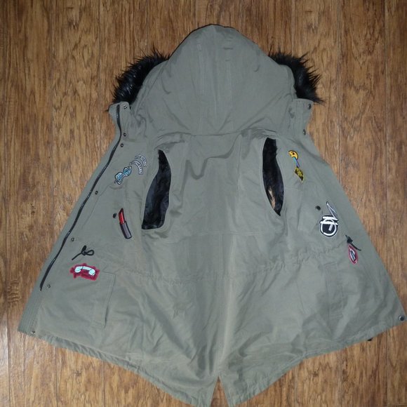 Rare Marc New York Vest with removable Faux Fur Liner Hooded Size XS Designer - Picture 4 of 7